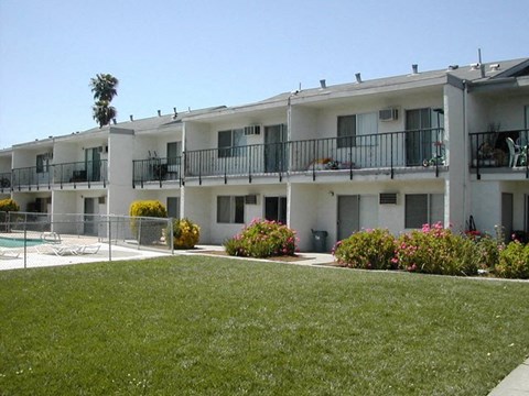 Tradewinds Apartments Lawn and  Pool