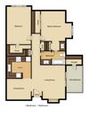 Water Edge Apartment Floor Plan 2 bedroom/ 1.5 bath Water Edge Apartment Floor Plan 2 bedroom/ 1.5 bath