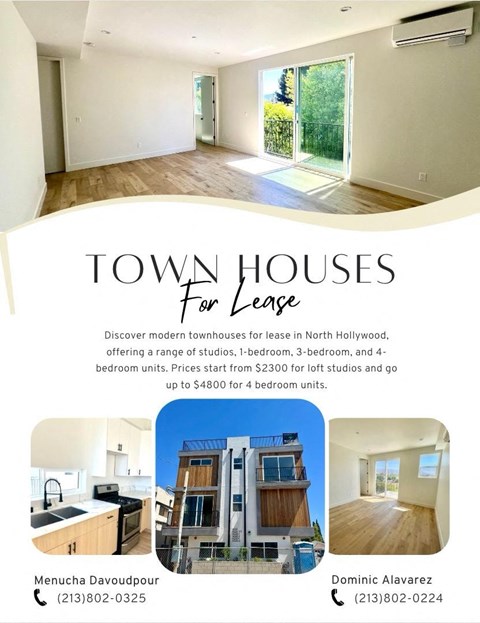 a town house for lease brochure template