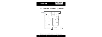 1 Bedroom, 1 Bathroom