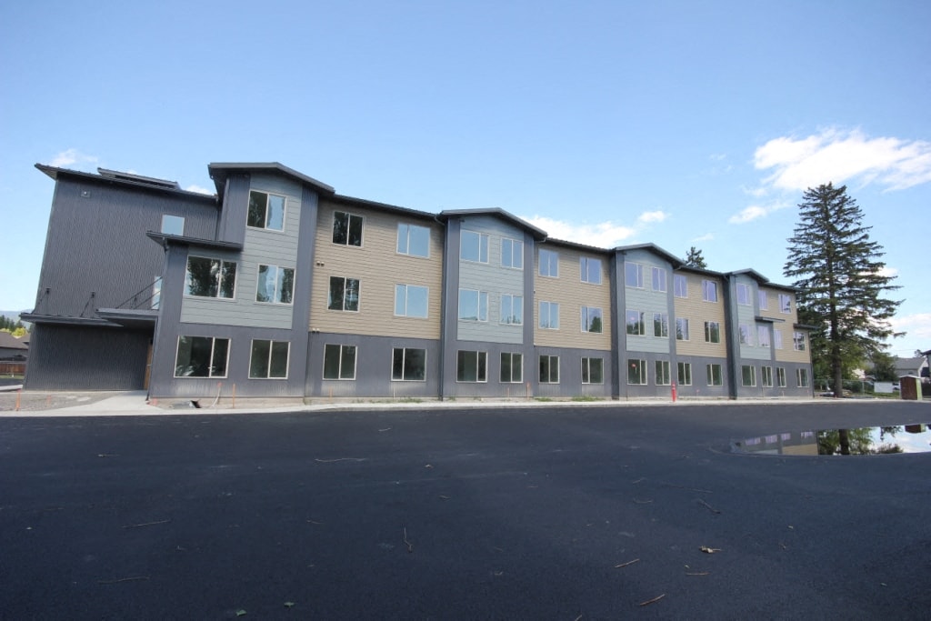 the building where the apartment is located