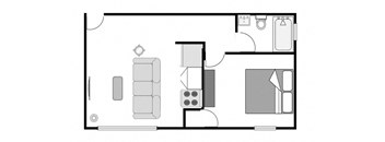 1 Bedroom, 1 Bathroom
