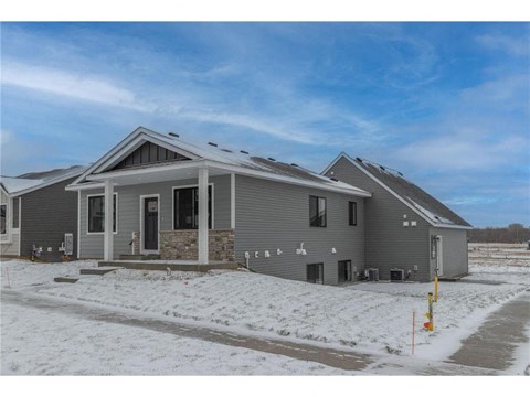 a new home is being constructed in the snow