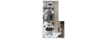 a birds eye view of a floor plan of a house