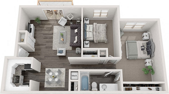  Crossroads 2 Bed at Southridge, Kansas City, KS, Kansas, 66103