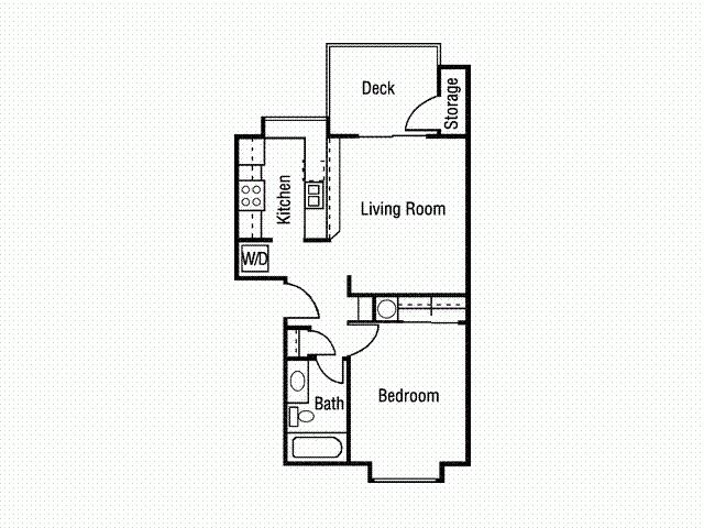 One Bedroom One Bathroom 1 Bedroom 1 Bathroom Floor Plan