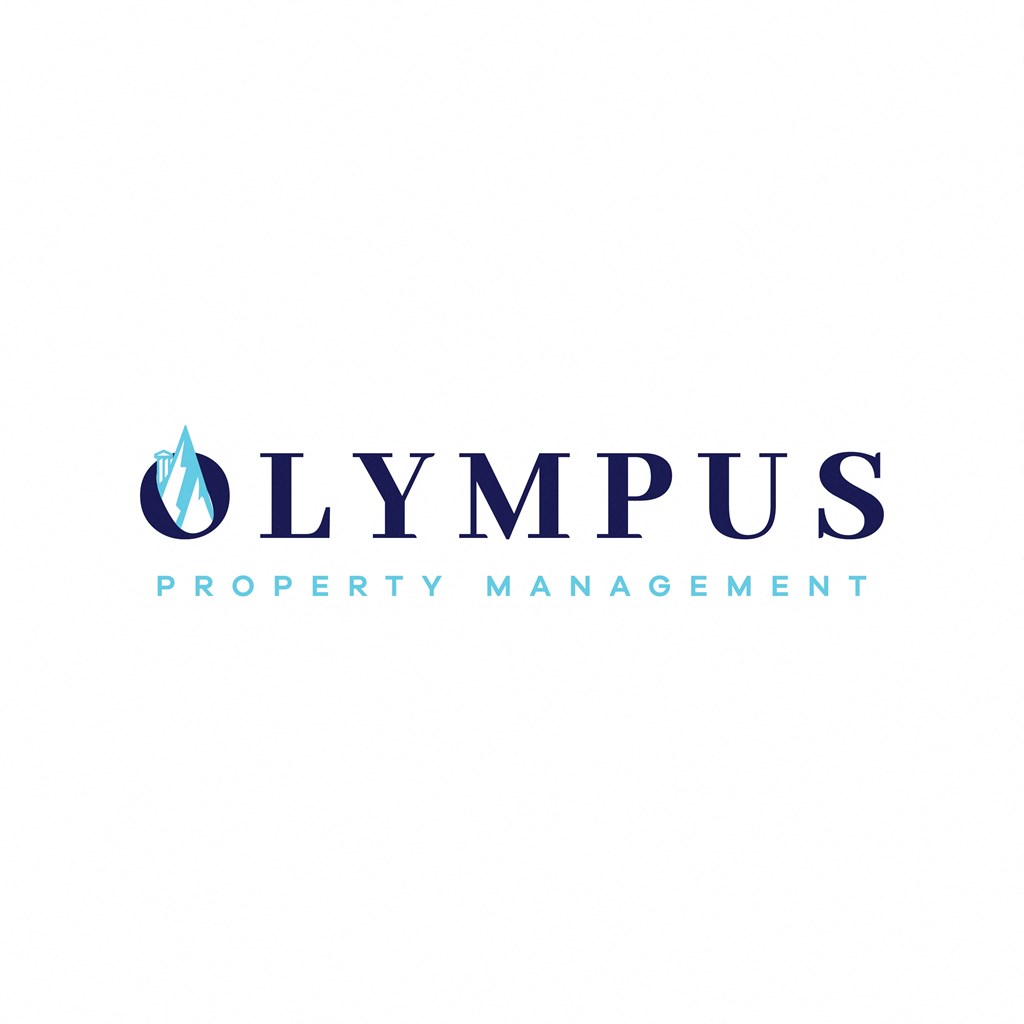 a logo for a company called olympus property management