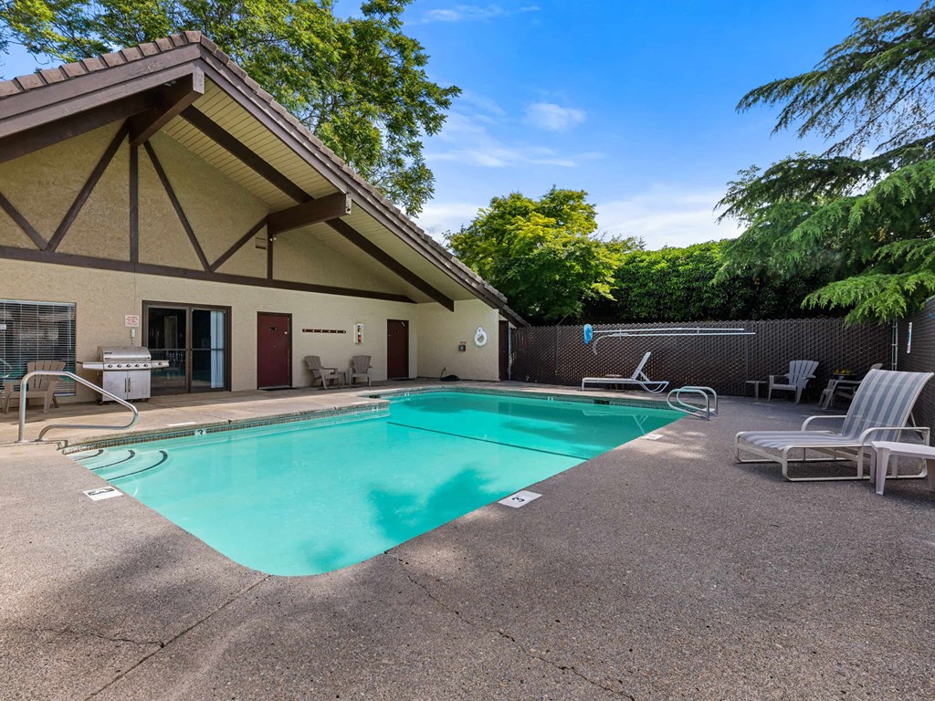the swimming pool at our apartments