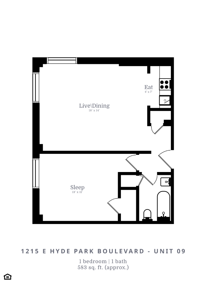 1 Bed | 1 Bath (B4)