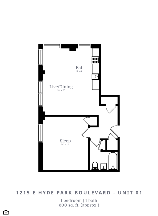 1 Bed | 1 Bath (B1)