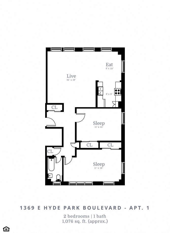 2 Bed | 1 Bath (C4)