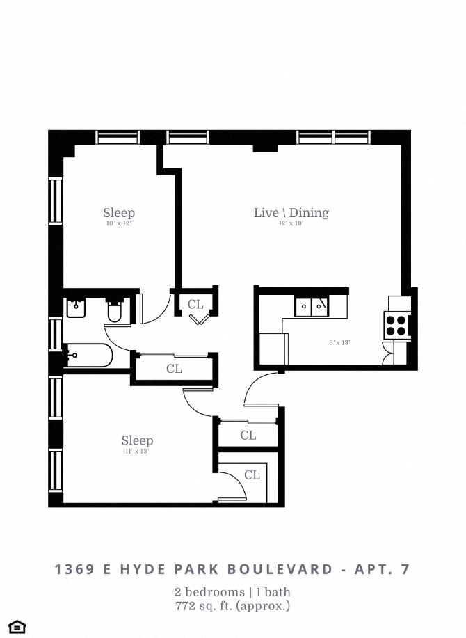 2 Bed |1 Bath (C1)