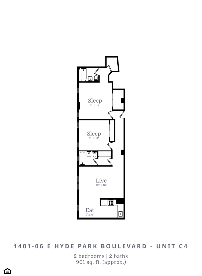 2 Bed | 2 Bath (C4)