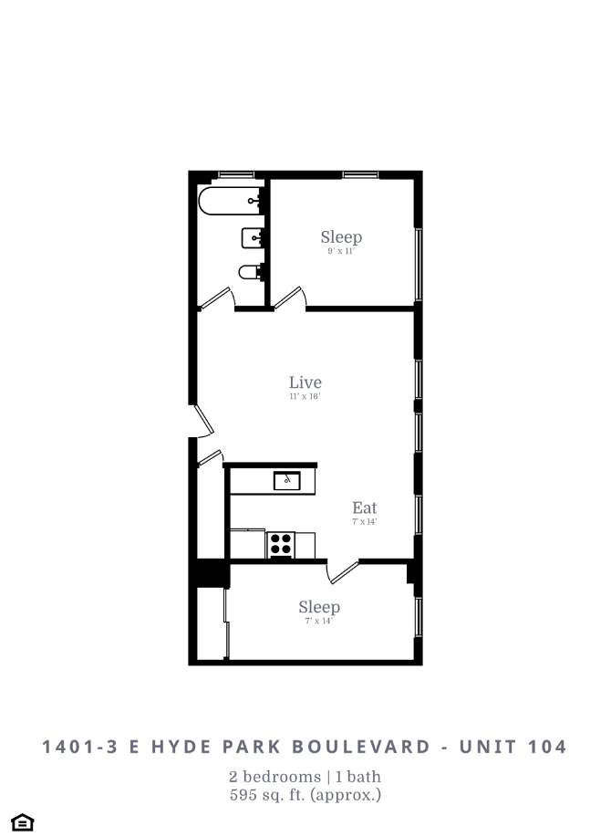 1 Bed + Den | 1 Bathroom