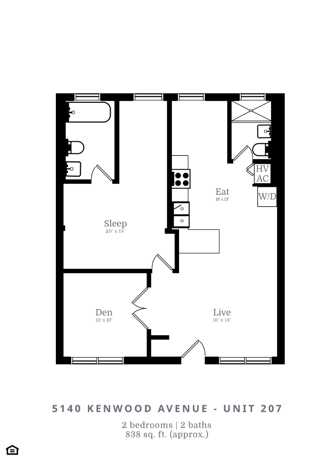 2 Bed | 2 Bath (C1)