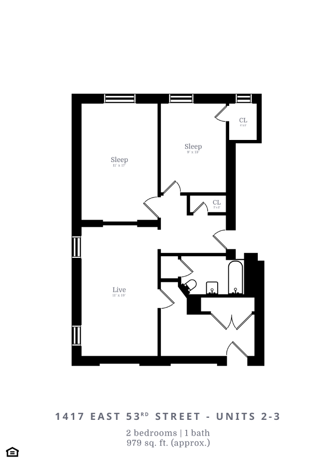 2 Bedroom | 1 Bathroom (C6)