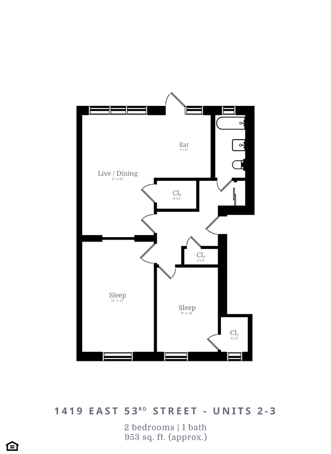 2 Bedroom | 1 Bath  (C4)