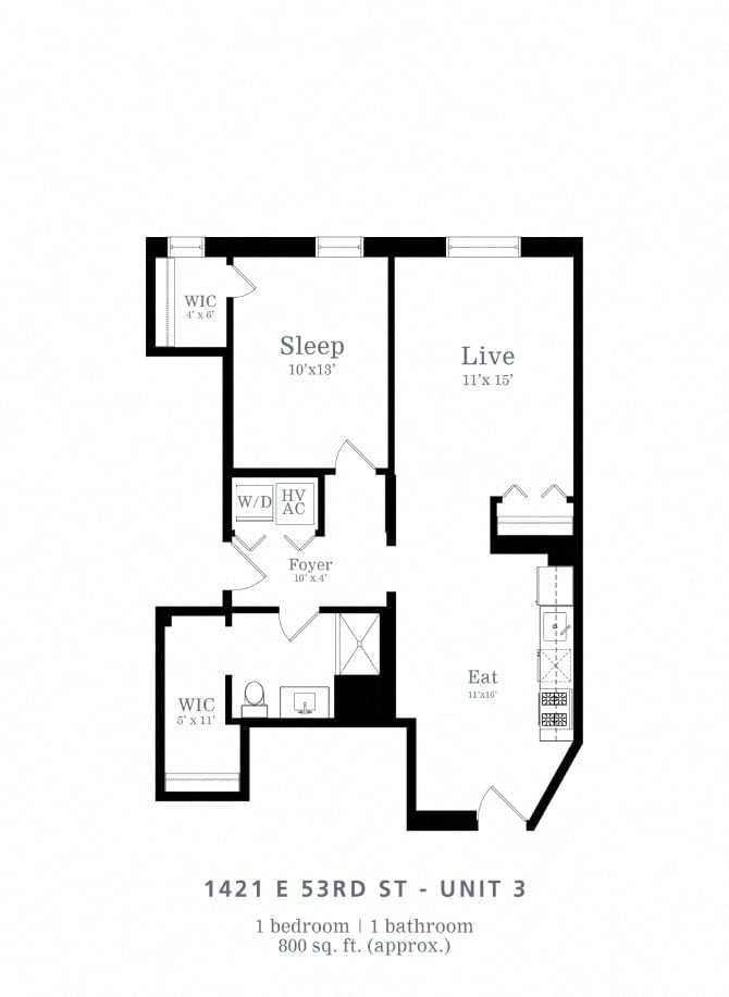 1 Bedroom | 1 Bath (B1)