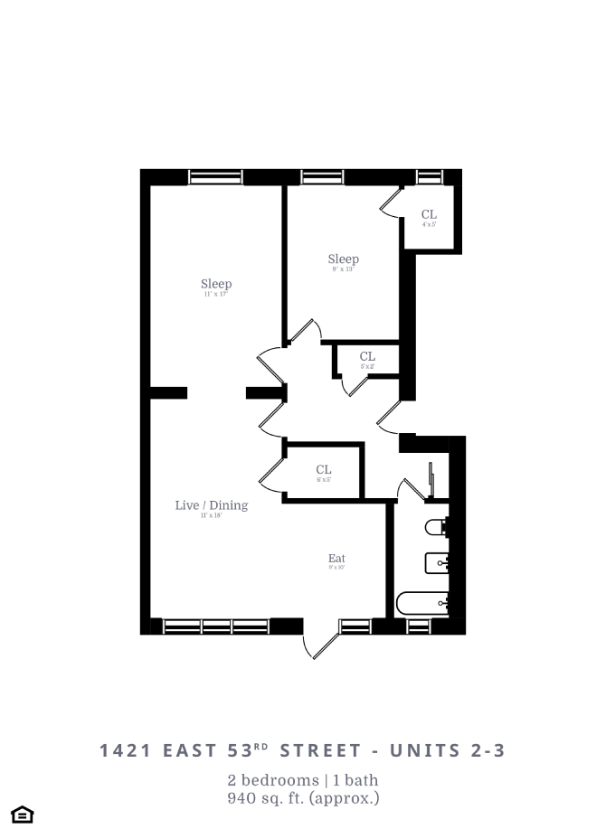 2 Bedroom | 1 Bath (C5)