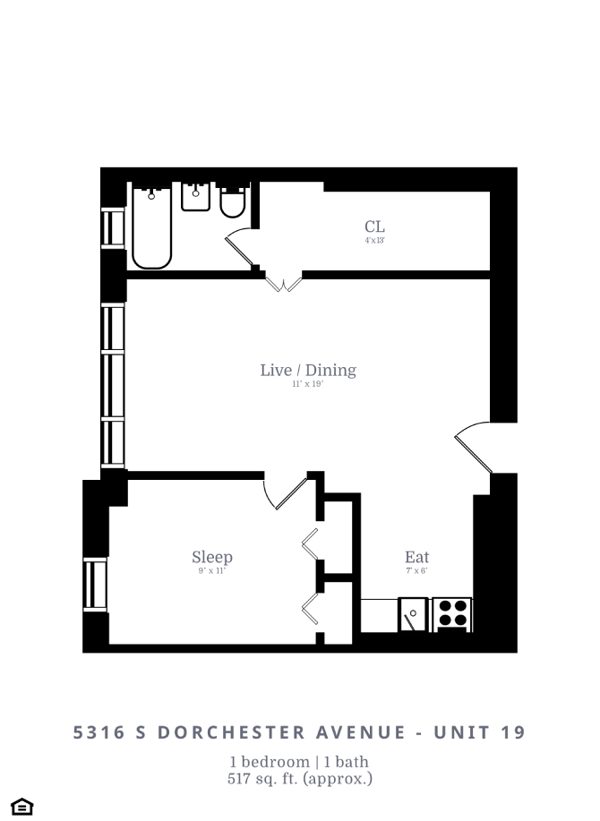 1 Bed |1 Bath (B2)