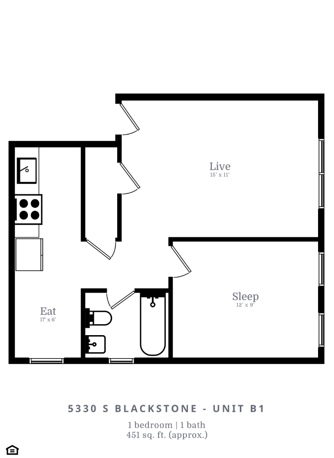 1 Bed | 1 Bath (B1)