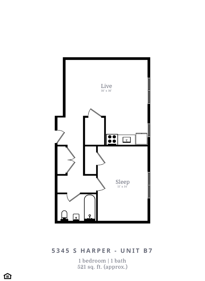 1 Bed | 1 Bath (B7)