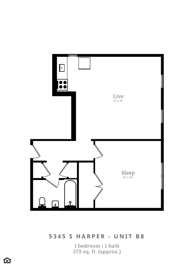 1 Bed | 1 Bath (B8)