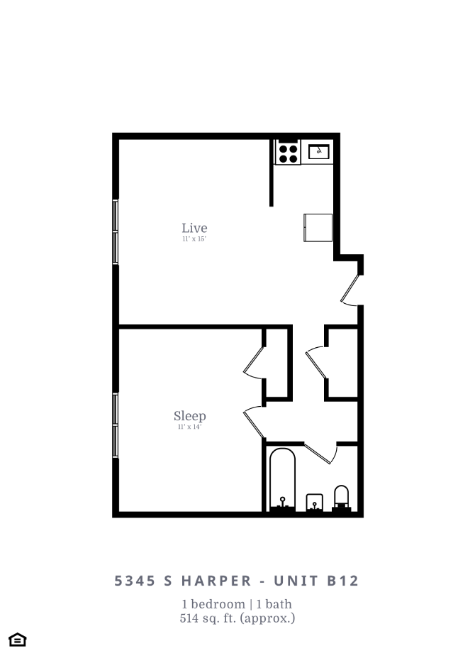 1 Bed |1 Bath (B12)