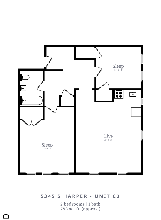 2 Bed | 1 Bath (C3)