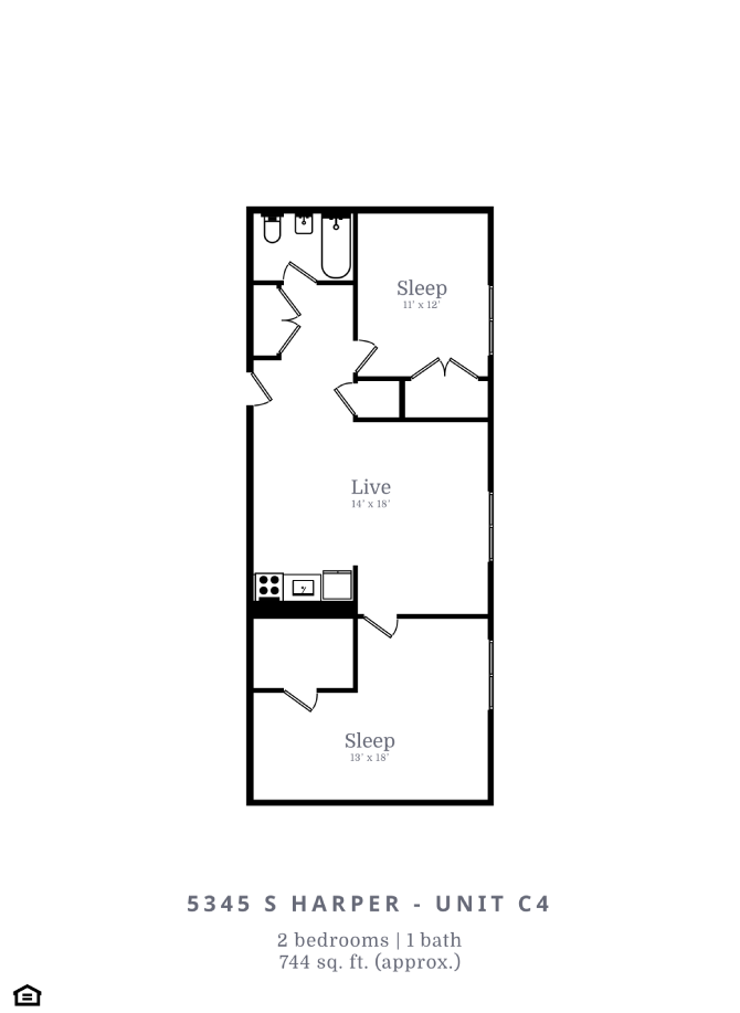 2 Bed | 1 Bath (C4)