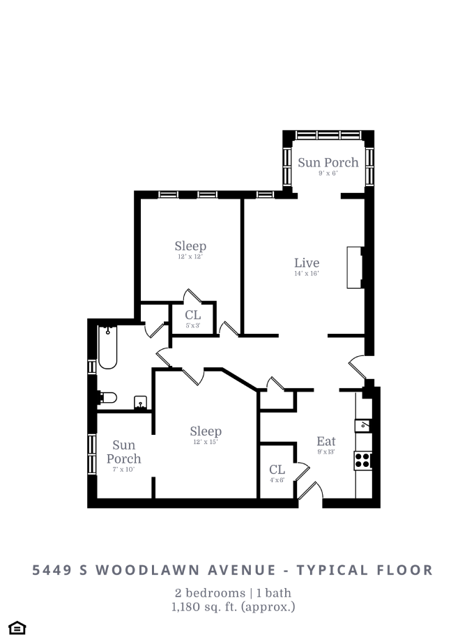 2 Bed| 1 Bath (C2)