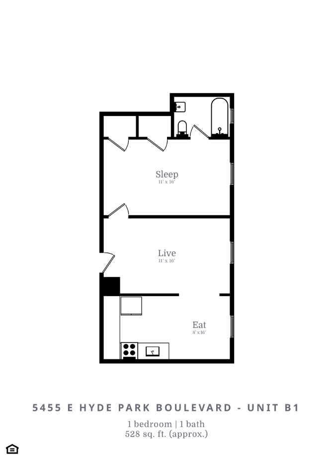 1 Bed|1 Bath (B1)