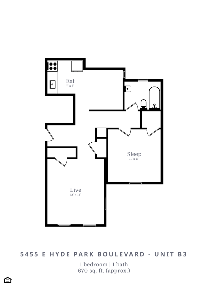 1 Bed | 1 Bath (B3)