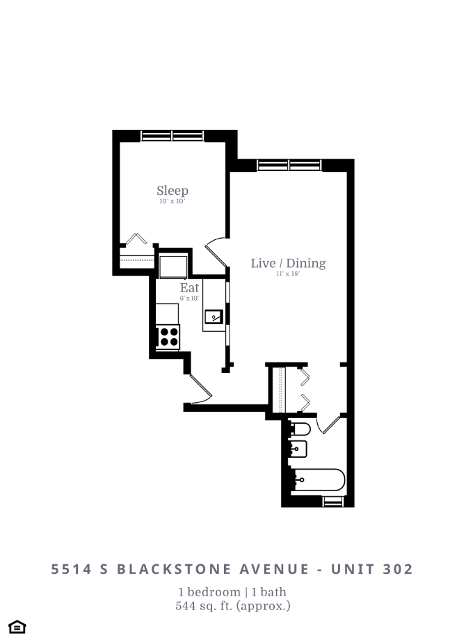 1 Bedroom | 1 Bathroom (B5)
