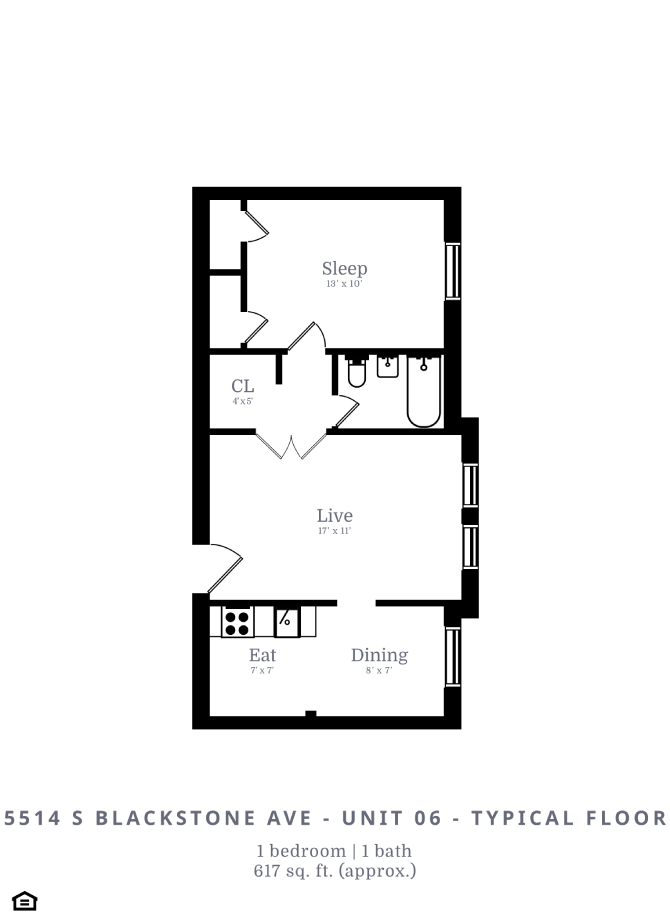 1 Bed |1 Bath (B1)