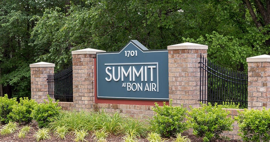 front entrance sign