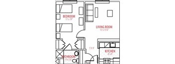 1 Bedroom, 1 Bathroom