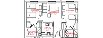 2 Bedroom, 2 Bathroom Deluxe