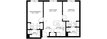 2 Bedrooms, 2 Bathrooms