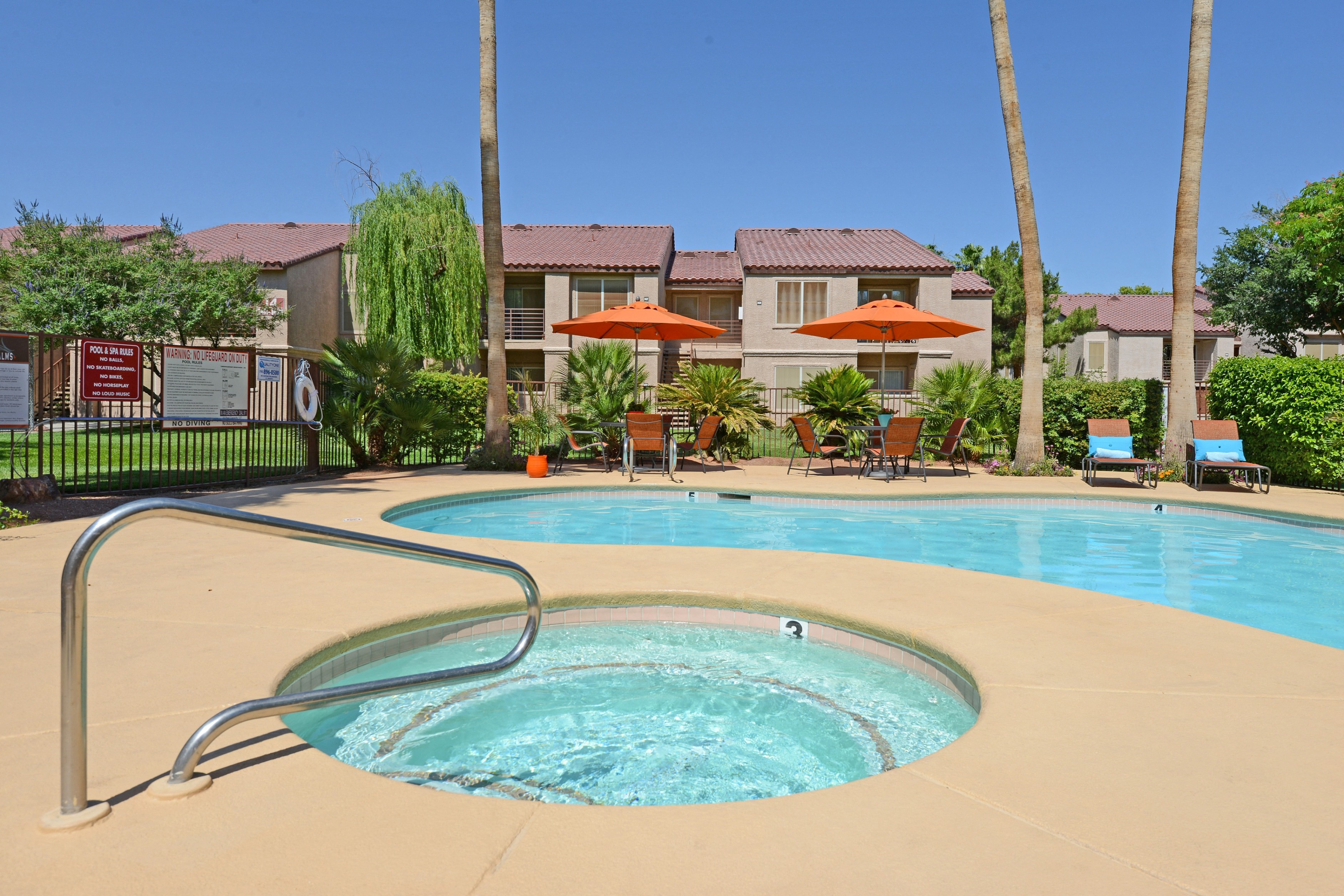 our apartments have a large resort style pool and spa