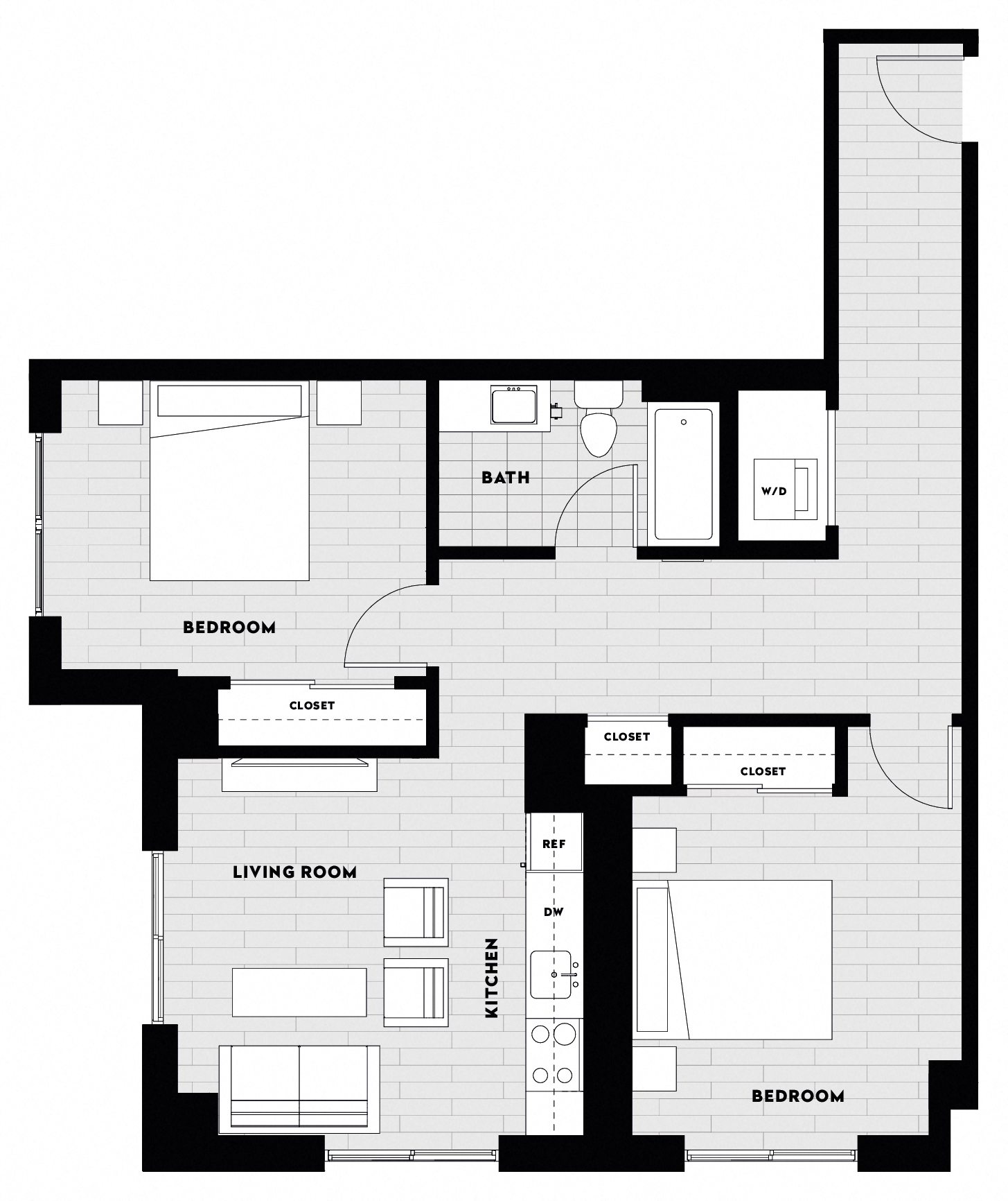 2 Bed/1 Bath B1