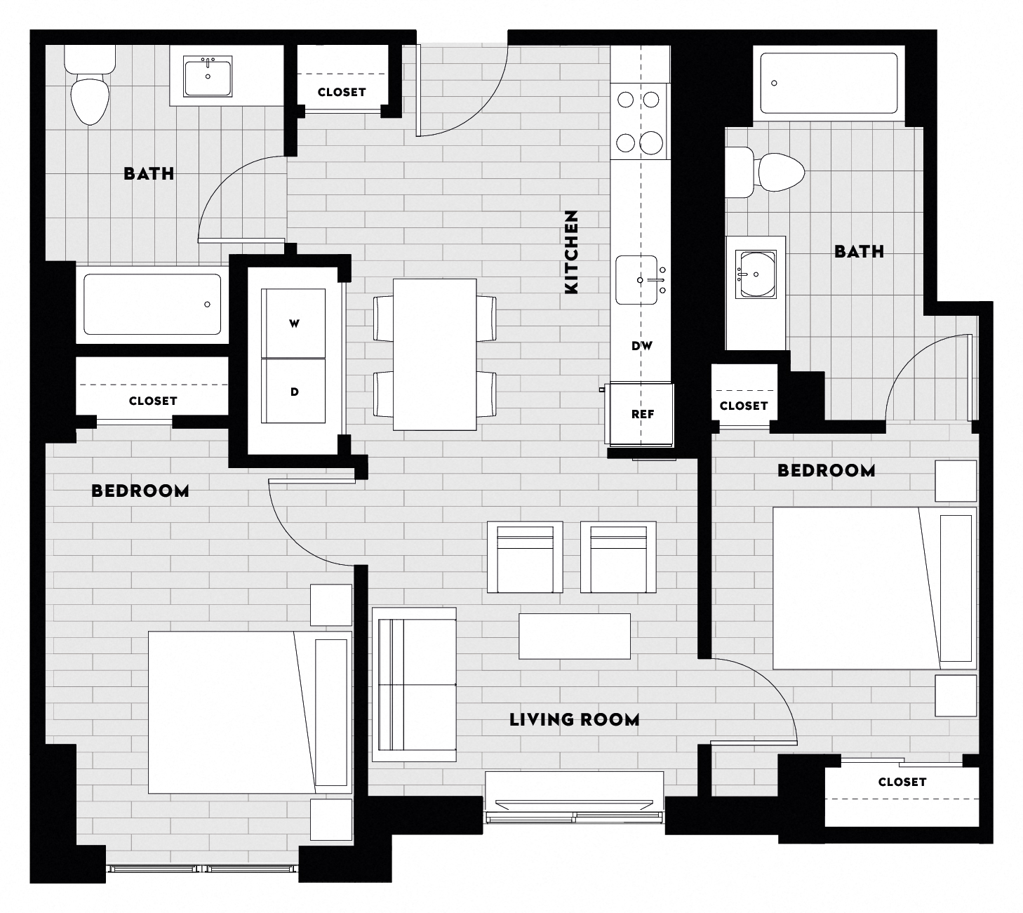 2 Bed/2 Bath B2