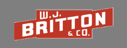 A red and white logo for W.J. Britton & Co.