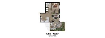 1 X 1 H Terrace Unit