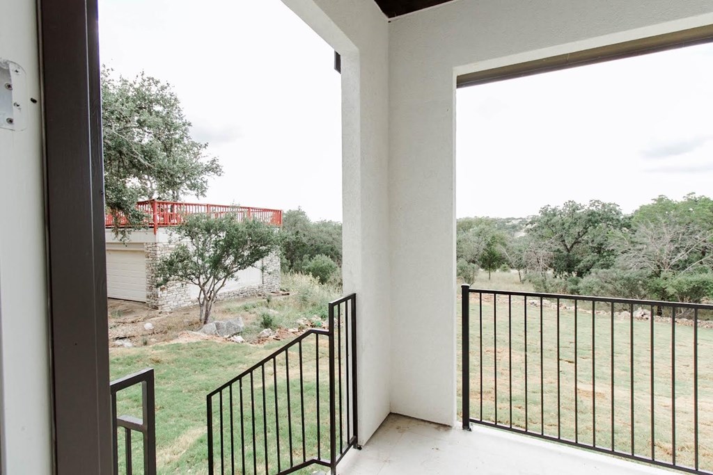 the view from the balcony of the apartment