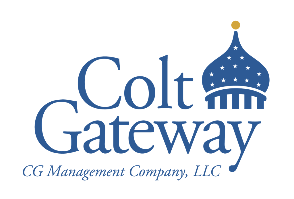 A logo for Colt Gateway Management Company, LLC featuring a dome with a star on top.