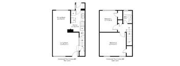 2 Bedroom/1 Bathroom Townhome - End Unit