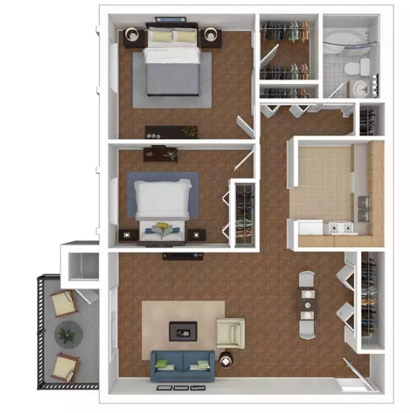 Two Bedroom - Garden