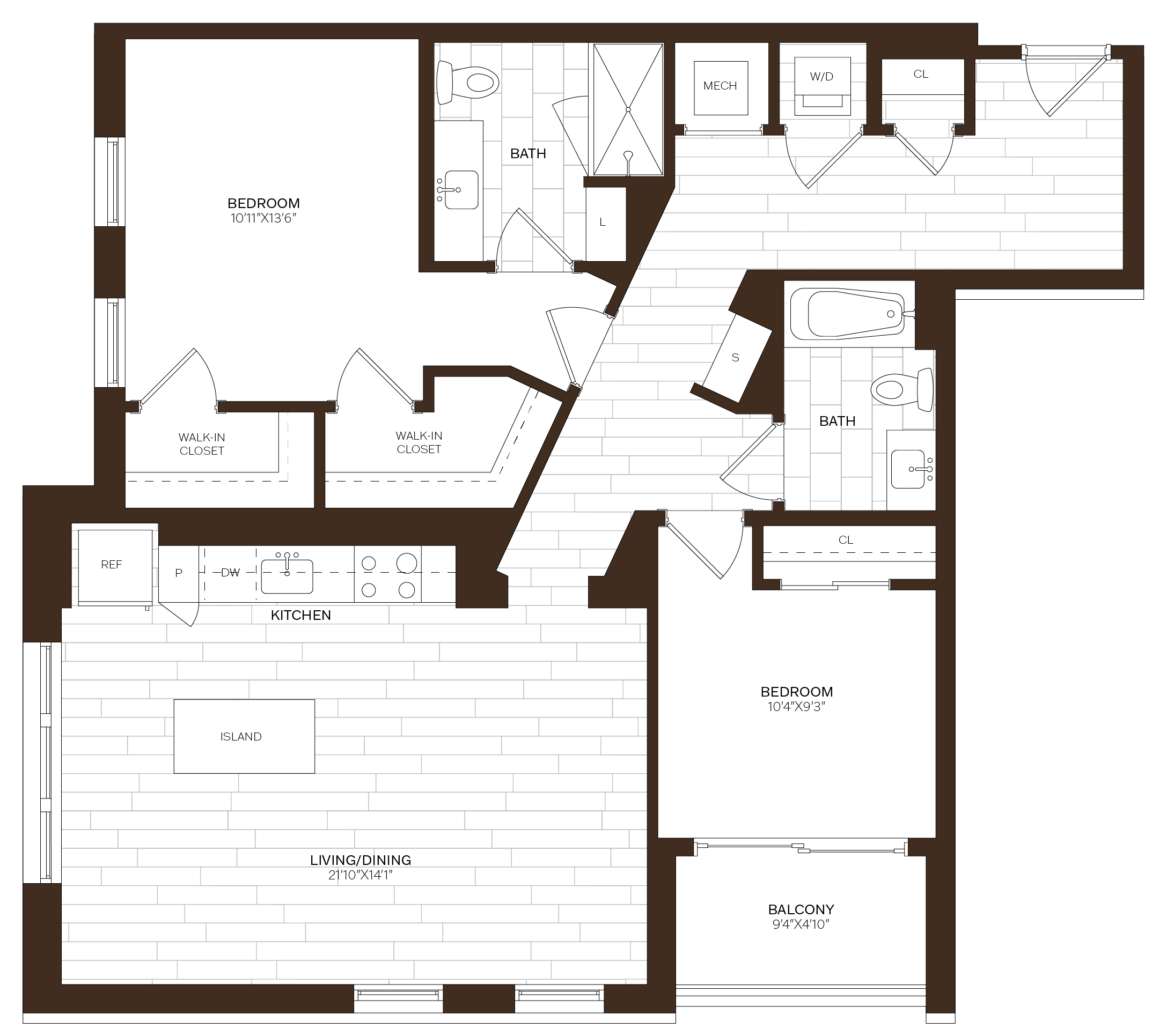 2 Bed/2 Bath-B22