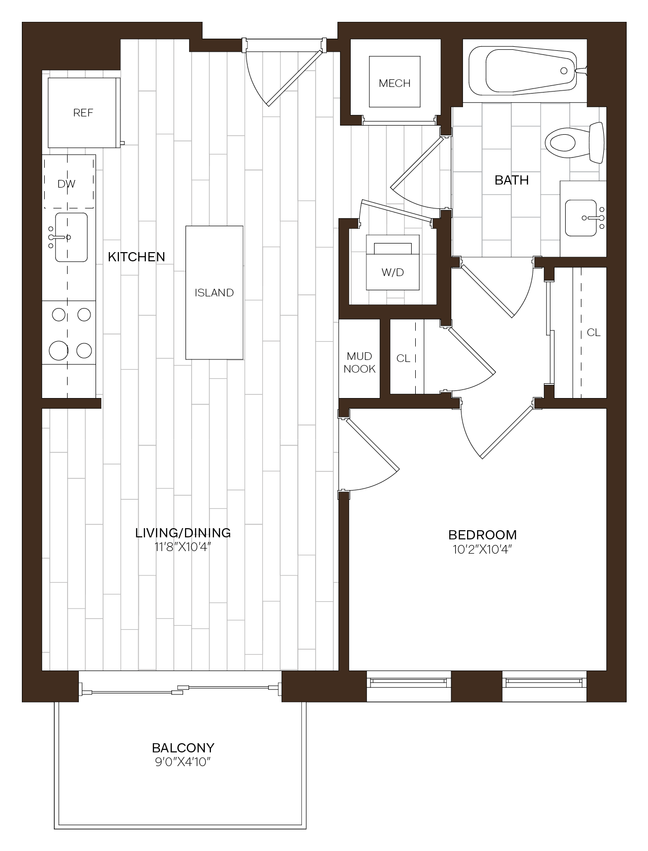 1 Bed/1 Bath-A2